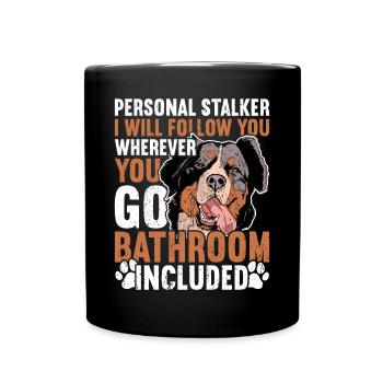 Berner Sennenhund - Tasse einfarbig - Schwarz - Vorne