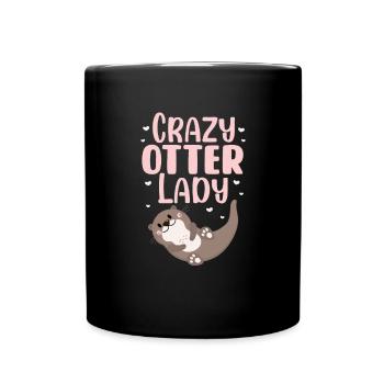 Loutre de mer Loutre Cadeau de loutre - Mug uni - noir - Devant