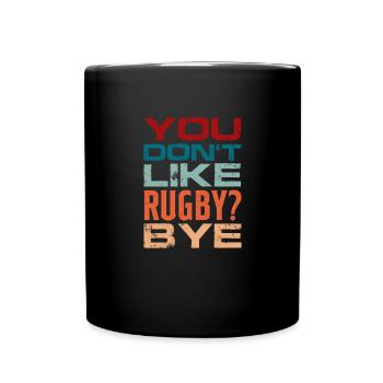 Rugby - Tasse einfarbig - Schwarz - Vorne