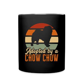 Chow Chow Hund - Tasse einfarbig - Schwarz - Vorne