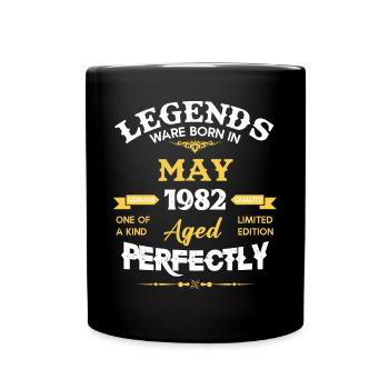 Vintage Aged To Perfection Mai 1982 - Tasse einfarbig - Schwarz - Vorne