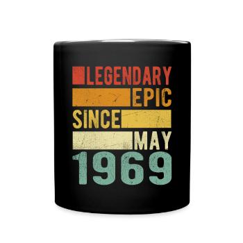 Birthday May 1969 Legendary epic - Full Colour Mug - black - Front