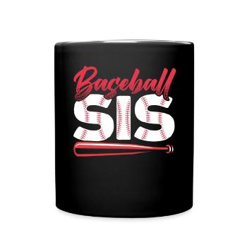 Baseball Sis Baseballspieler Baseball Trainer Sport - Tasse einfarbig - Schwarz - Vorne