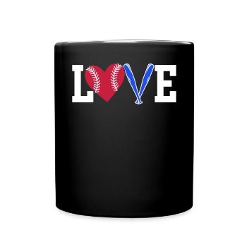 Baseball-Liebhaber Baseballspieler Baseball-Trainer - Tasse einfarbig - Schwarz - Vorne