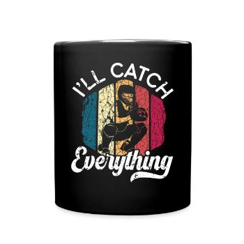 Baseball-Liebhaber Baseballspieler Baseball-Fänger - Tasse einfarbig - Schwarz - Vorne