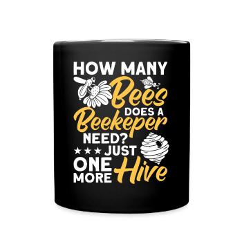 Beekeepers Bees Honey bees Beekeeping - Full Colour Mug - black - Front