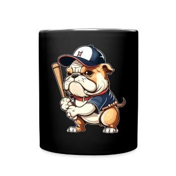Baseball Dog Baseball Player Baseball Coach - Full Colour Mug - black - Front