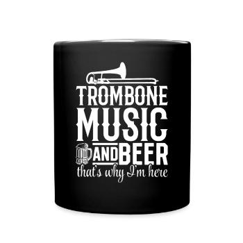 Musique de trombone et bière C’est pourquoi je suis ici Bière D - Mug uni - noir - Devant