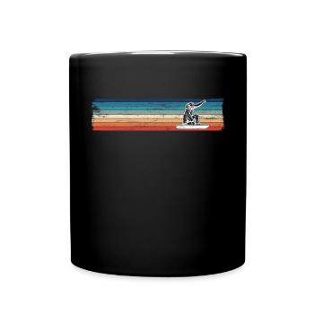 Funny Retro Ski Snowboard Ski Ski Schnee - Tasse einfarbig - Schwarz - Vorne