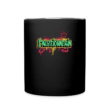 Ingenieur Graffiti-Art Bauzeichnerin - Tasse einfarbig - Schwarz - Vorne