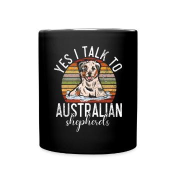 Cadeaux de berger australien - Mug uni - noir - Devant
