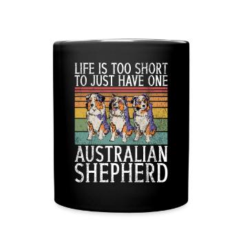 Australian Shepherd Gifts - Full Colour Mug - black - Front
