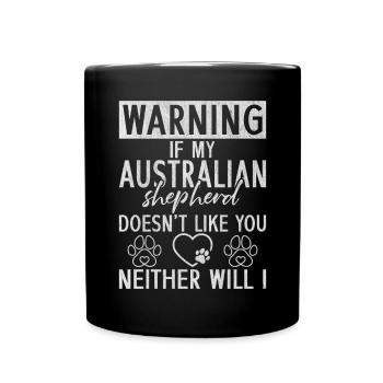 Cadeaux de berger australien - Mug uni - noir - Devant