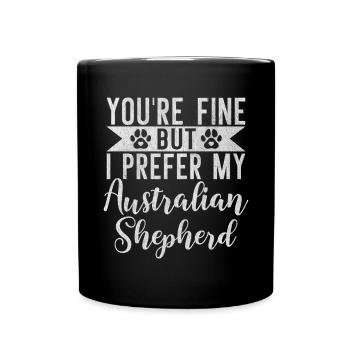 Cadeaux de berger australien - Mug uni - noir - Devant