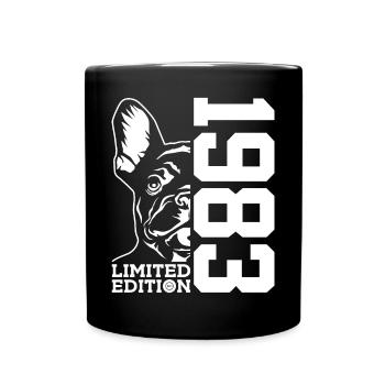 43RD BIRTHDAY FRENCH BULLDOG 1983 - Full Colour Mug - black - Front