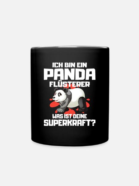 Panda - Tasse einfarbig - Schwarz