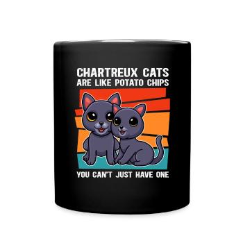 Chartreux Carthusian Cat Owner Gift - Full Colour Mug - black - Front