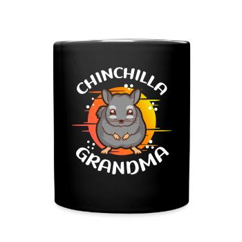 Chinchilla Grandma owner Chinchillas gift - Full Colour Mug - black - Front
