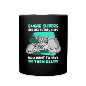 Sugar Glider Short Head Glider Cadeau - Mug uni - noir - Devant