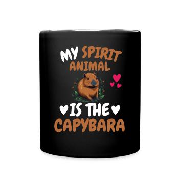 My Spiritual Animal Gift Funny Capybara - Full Colour Mug - black - Front