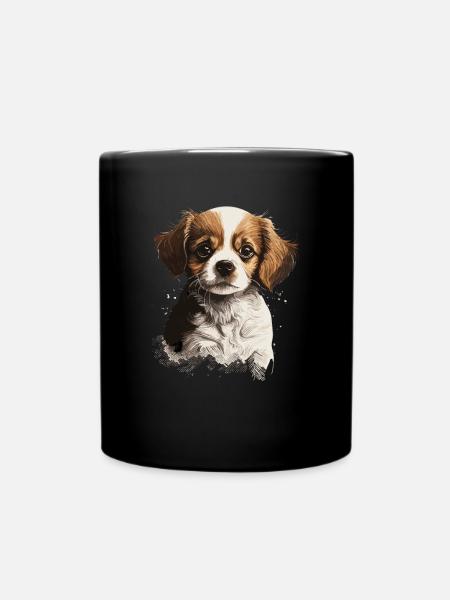 süßer Hund Haustier - Tasse einfarbig - Schwarz