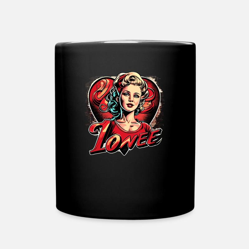 Love In Love Logo - Full Colour Mug - black