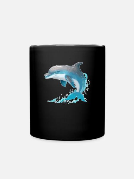 Delfin - Tasse einfarbig - Schwarz