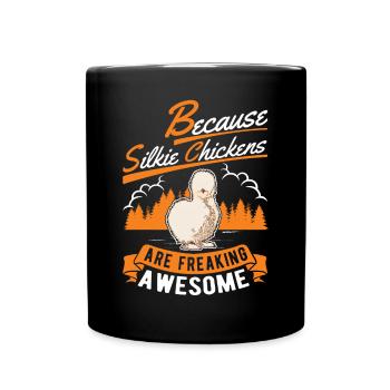 Parce que les poulets Silkie sont géniaux - Mug uni - noir - Devant