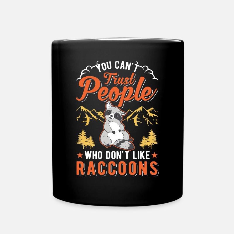 Raccoon Gift Raccoon - Full Colour Mug - black
