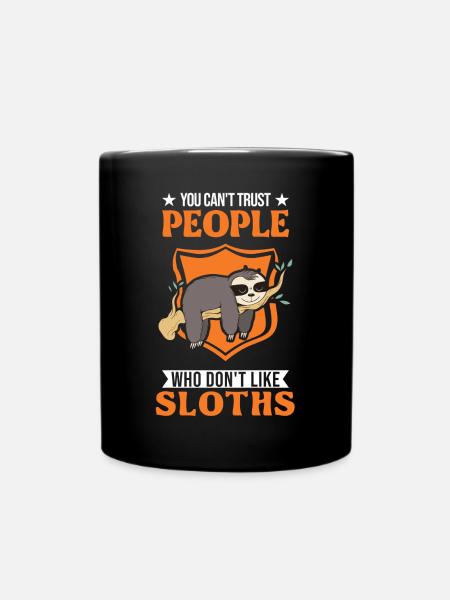 Faultier Liebhaber - Tasse einfarbig - Schwarz