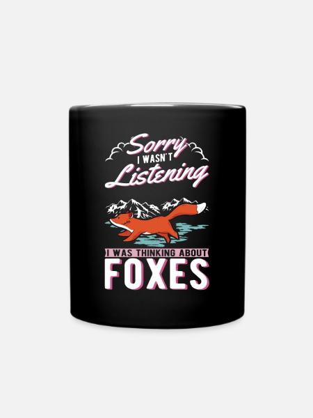 Fuchs Geschenk Rotfuchs - Tasse einfarbig - Schwarz