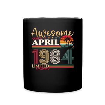 39e anniversaire homme April né en 1984 Génial - Mug uni - noir - Devant