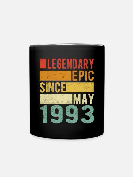 Geburtstag Mai 1993 Legendär Episch - Tasse einfarbig - Schwarz