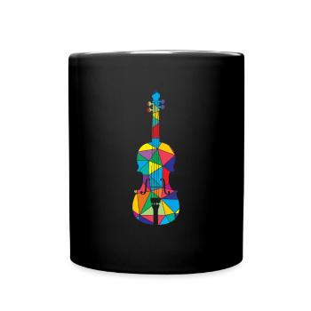 Violon Polygone Funny Violon - Mug uni - noir - Devant