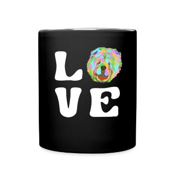 Chow Chow Hund - Tasse einfarbig - Schwarz - Vorne