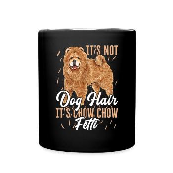 Chow Chow Hund - Tasse einfarbig - Schwarz - Vorne