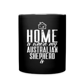 Cadeaux de berger australien - Mug uni - noir - Devant