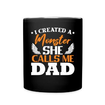 J’ai créé un monstre | Fête des Pères | Papa - Mug uni - noir - Devant