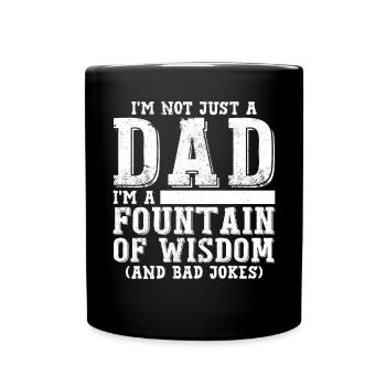 Papa Fête des pères Papa Blagues - Mug uni - noir - Devant