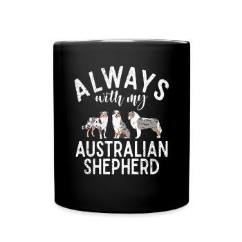 Cadeaux de berger australien - Mug uni - noir - Devant
