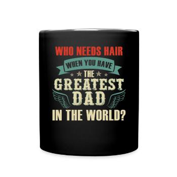 Drôle de papa Hair Papa Fête des pères - Mug uni - noir - Devant