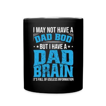 J’ai un cerveau de père - Mug uni - noir - Devant