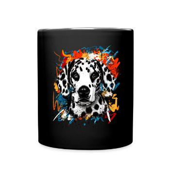 Dalmatian Dog - Full Colour Mug - black - Front