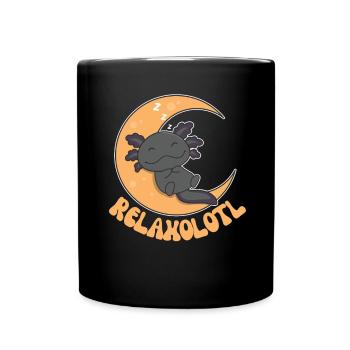 Relaxolotl Axolotl lovers sweet animals relax - Full Colour Mug - black - Front