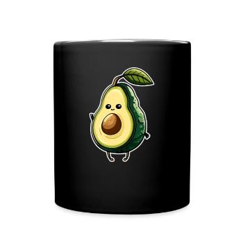 Avocado - Tasse einfarbig - Schwarz - Vorne