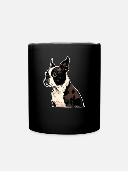 Boston Terrier - Tasse einfarbig - Schwarz