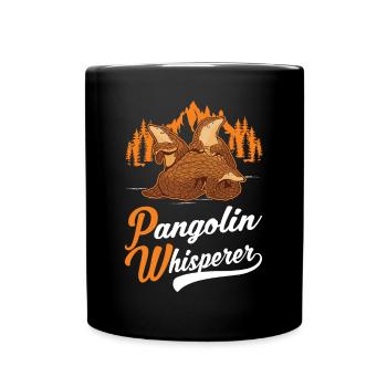 Pangolin Flüsterer Schuppentier - Tasse einfarbig - Schwarz - Vorne