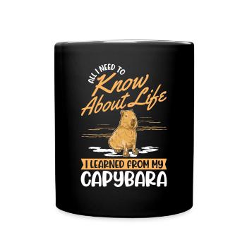 Capybara Wasserschwein Capibara - Full Colour Mug - black - Front