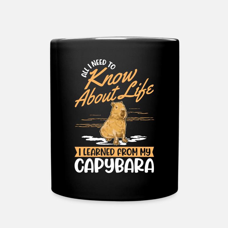 Capybara Wasserschwein Capibara - Full Colour Mug - black