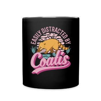 Facilement distrait par Coatis coati - Mug uni - noir - Devant